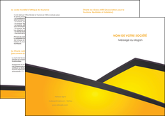 modele en ligne depliant 2 volets  4 pages  jaune fond jaune colore MLIGCH58321