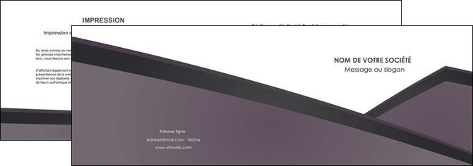 imprimerie depliant 2 volets  4 pages  violet noir courbes MLGI58411