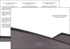faire depliant 3 volets  6 pages  violet noir courbes MLIGBE58419