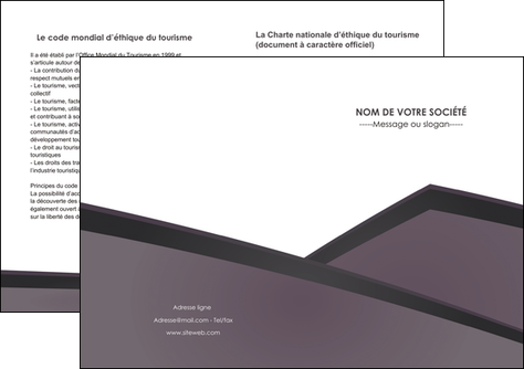 modele depliant 2 volets  4 pages  violet noir courbes MLGI58433