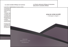modele depliant 2 volets  4 pages  violet noir courbes MLIGBE58433