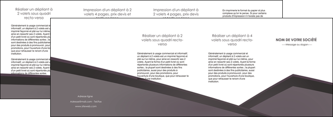 impression depliant 4 volets  8 pages  violet noir courbes MLGI58443