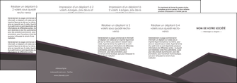 impression depliant 4 volets  8 pages  violet noir courbes MLIGBE58443