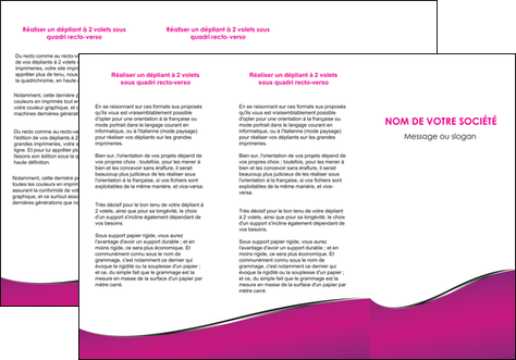 modele depliant 3 volets  6 pages  violet fond violet colore MFLUOO58655