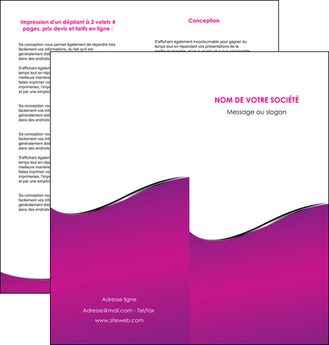 personnaliser modele de depliant 2 volets  4 pages  violet fond violet colore MFLUOO58657