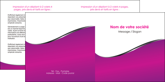imprimer depliant 2 volets  4 pages  violet fond violet colore MLGI58659