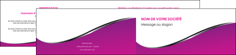 impression depliant 2 volets  4 pages  violet fond violet colore MLGI58665