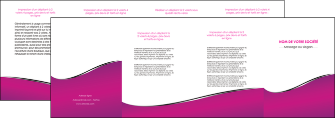 faire modele a imprimer depliant 4 volets  8 pages  violet fond violet colore MFLUOO58671