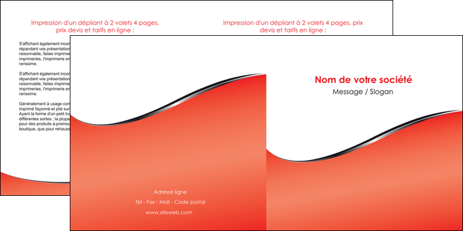 exemple depliant 2 volets  4 pages  rouge rouille colore MFLUOO58719