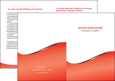 modele depliant 2 volets  4 pages  rouge rouille colore MFLUOO58729