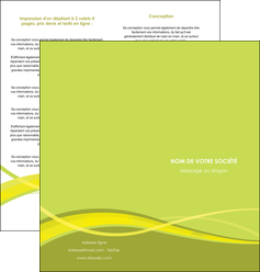 imprimer depliant 2 volets  4 pages  espaces verts vert vert pastel fond vert MFLUOO58759