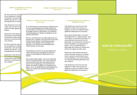 cree depliant 3 volets  6 pages  espaces verts vert vert pastel fond vert MFLUOO58761
