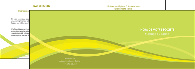 modele depliant 2 volets  4 pages  espaces verts vert vert pastel fond vert MFLUOO58771