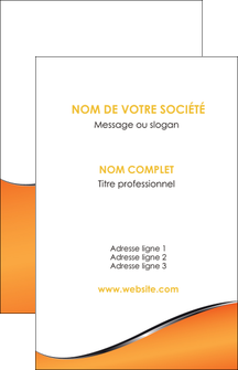 personnaliser modele de carte de visite orange gris courbes MLIGCH58865
