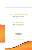 personnaliser modele de carte de visite orange gris courbes MLGI58865