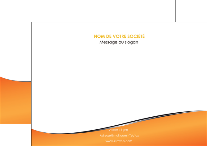 maquette en ligne a personnaliser affiche orange gris courbes MIDBE58879