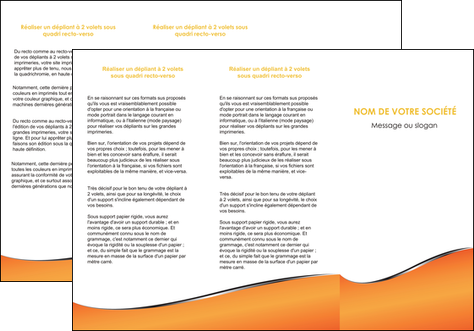 creer modele en ligne depliant 3 volets  6 pages  orange gris courbes MIDBE58881