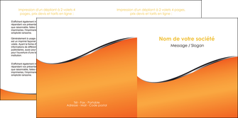 personnaliser maquette depliant 2 volets  4 pages  orange gris courbes MLIGCH58885