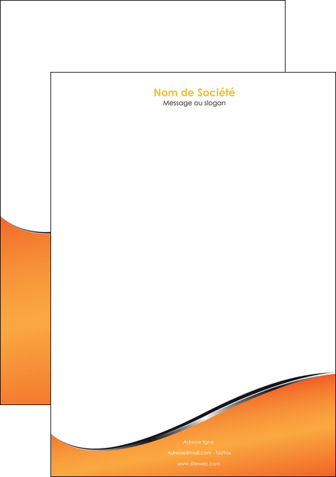 modele en ligne tete de lettre orange gris courbes MIDBE58887