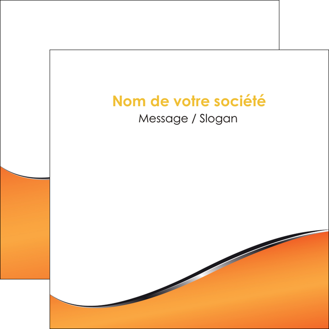 personnaliser maquette flyers orange gris courbes MIDBE58889