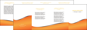 personnaliser modele de depliant 4 volets  8 pages  orange gris courbes MLIGCH58897