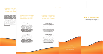 impression depliant 4 volets  8 pages  orange gris courbes MLIGCH58901