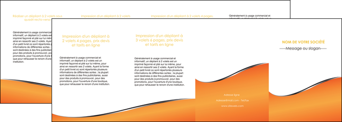 impression depliant 4 volets  8 pages  orange gris courbes MIDBE58903