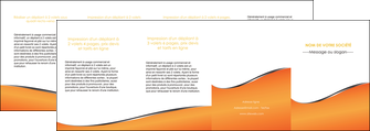 impression depliant 4 volets  8 pages  orange gris courbes MLIGCH58903