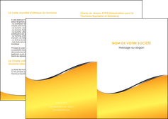 creer modele en ligne depliant 2 volets  4 pages  jaune fond jaune colore MFLUOO58913