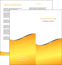 faire depliant 2 volets  4 pages  jaune fond jaune colore MFLUOO58935
