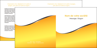 maquette en ligne a personnaliser depliant 2 volets  4 pages  jaune fond jaune colore MFLUOO58937
