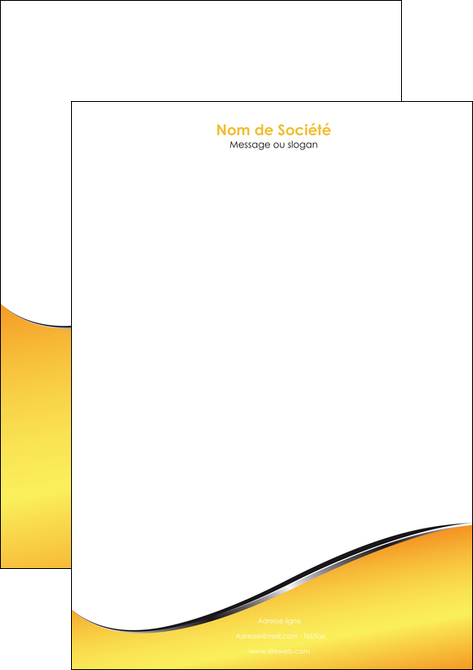 personnaliser modele de tete de lettre jaune fond jaune colore MFLUOO58939