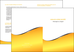 modele en ligne depliant 2 volets  4 pages  jaune fond jaune colore MFLUOO58947