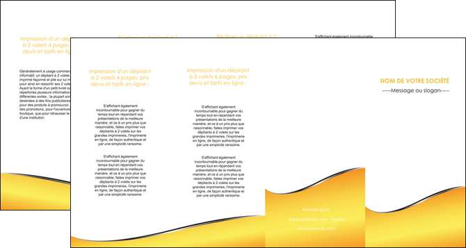 impression depliant 4 volets  8 pages  jaune fond jaune colore MFLUOO58953