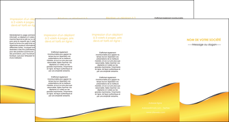 impression depliant 4 volets  8 pages  jaune fond jaune colore MFLUOO58953