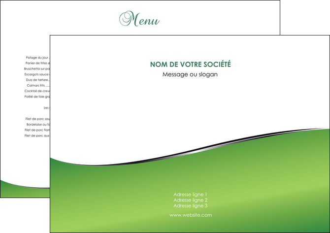 exemple set de table vert fond vert colore MFLUOO59239