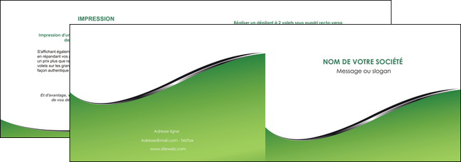 modele en ligne depliant 2 volets  4 pages  vert fond vert colore MFLUOO59255