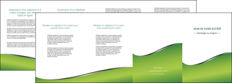 impression depliant 4 volets  8 pages  vert fond vert colore MIF59283