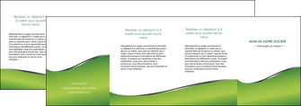 faire depliant 4 volets  8 pages  vert fond vert colore MIF59289