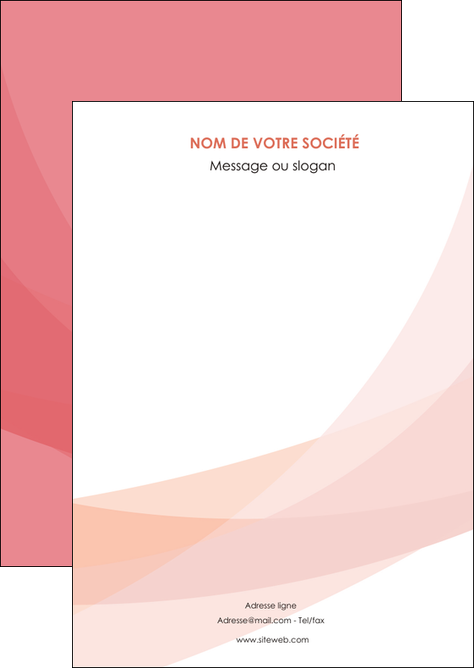 modele en ligne flyers fond rose pastel sobre MLIG59303
