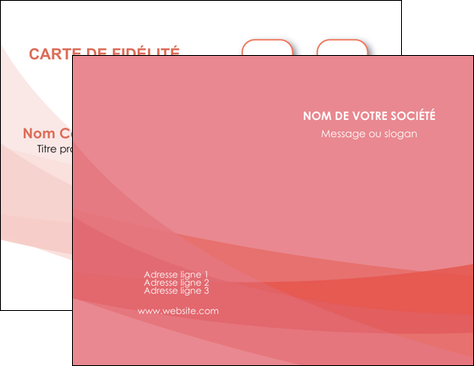 creation graphique en ligne carte de visite fond rose pastel sobre MLIG59309