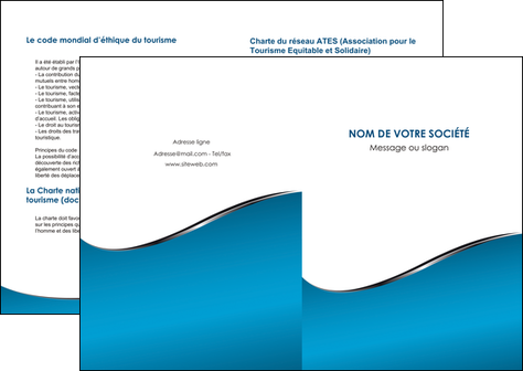 modele en ligne depliant 2 volets  4 pages  bleu bleu pastel fond bleu MFLUOO59359