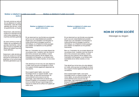exemple depliant 3 volets  6 pages  bleu bleu pastel fond bleu MFLUOO59379