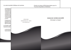 faire modele a imprimer depliant 2 volets  4 pages  web design gris fond gris noir MIF59411