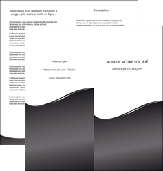 personnaliser maquette depliant 2 volets  4 pages  web design gris fond gris noir MIF59433