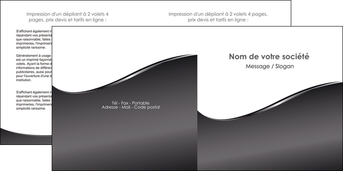 realiser depliant 2 volets  4 pages  web design gris fond gris noir MFLUOO59435