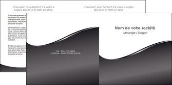 realiser depliant 2 volets  4 pages  web design gris fond gris noir MIF59435