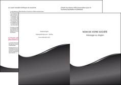 modele en ligne depliant 2 volets  4 pages  web design gris fond gris noir MIF59445