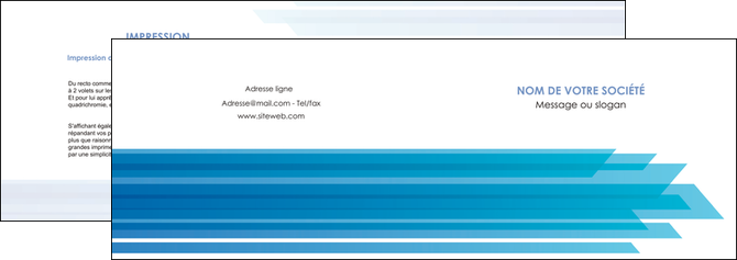 realiser depliant 2 volets  4 pages  bleu couleurs froides trait MFLUOO59595