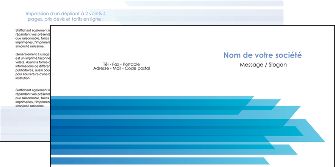 creation graphique en ligne depliant 2 volets  4 pages  bleu couleurs froides trait MFLUOO59609